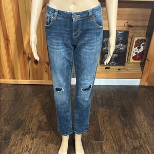 CAbi Women's Blue Straight Leg Jeans